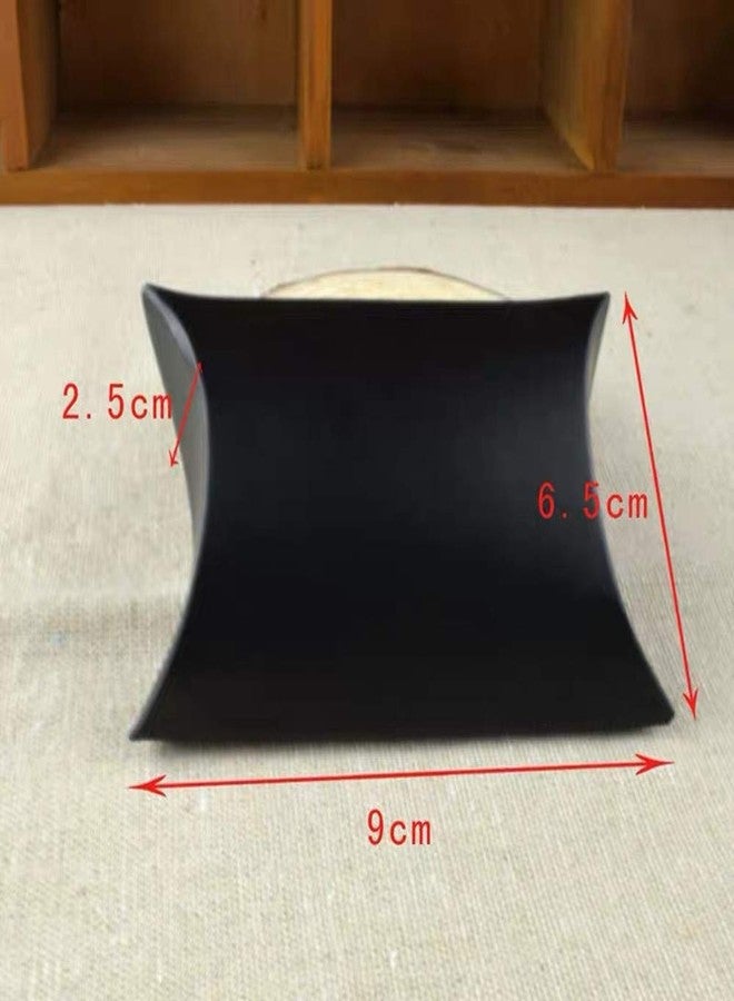 Meetppy 50pcs Mini Black Kraft Paper Pillow Candy Boxes 3.5x2.6 Inch,Wedding Favor Box, Baby Shower Favor Box for Wedding Bithday Party Baby Shower Favors - Image 2